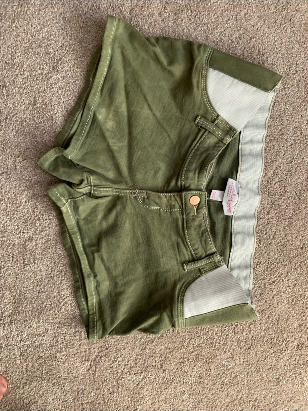 Isabel’s Maternity Olive Green Elastic Waistband Shorts